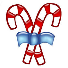 Clipart of candy canes for the Christmas season