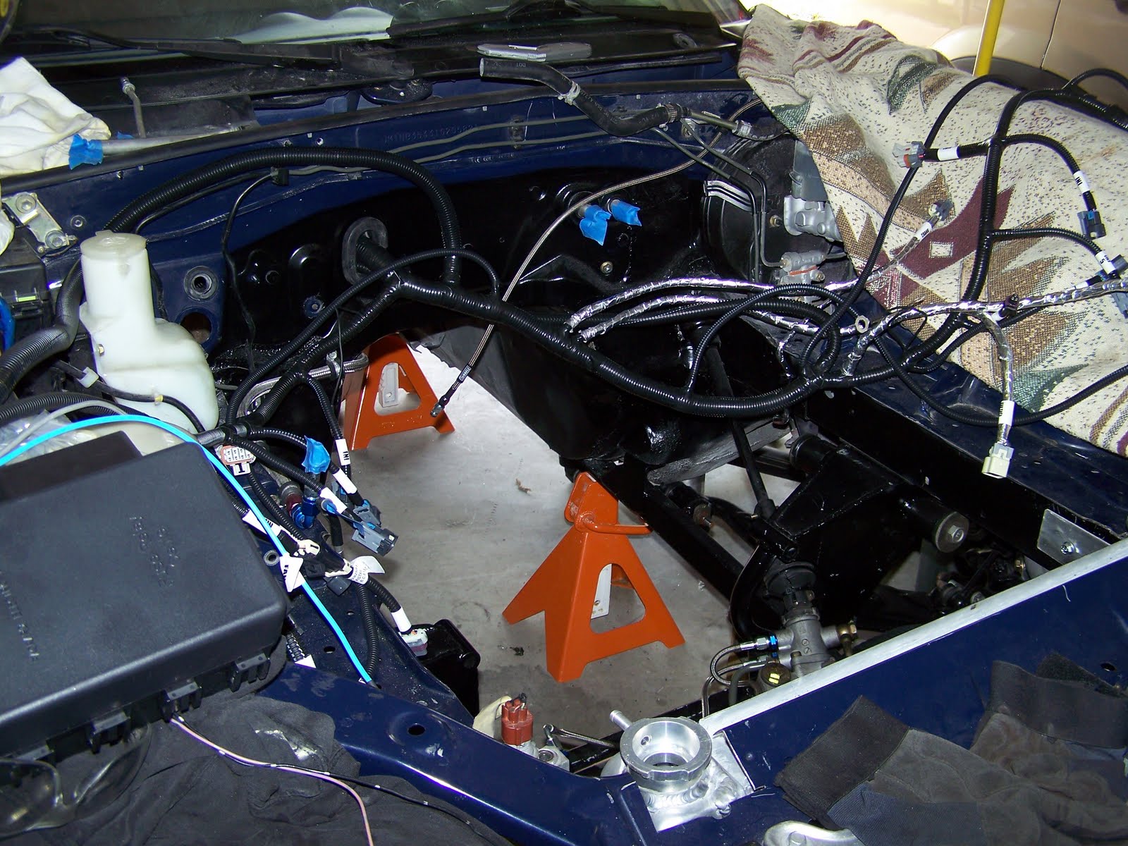 Brooksie's Miata build LS: Wiring Harness through tohe firewall