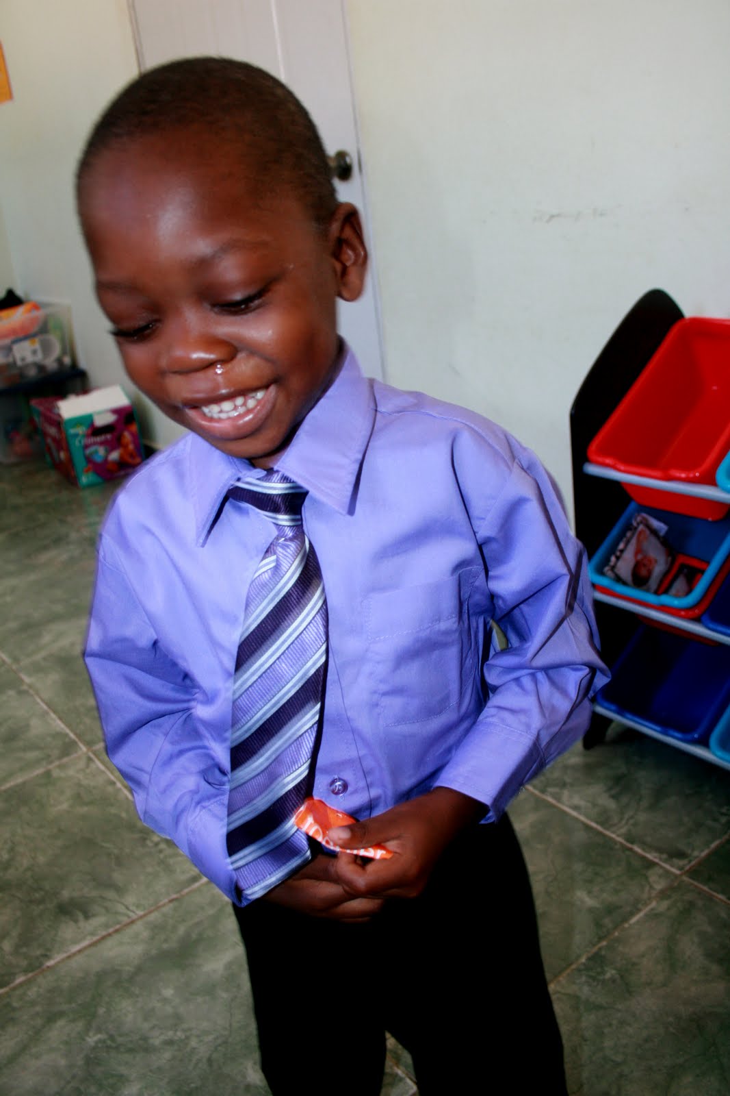 Jen in Haiti Mami Heather brought new church clothes for the pre