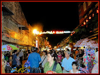 Jonker Walk, a popular open air night-market in Malacca