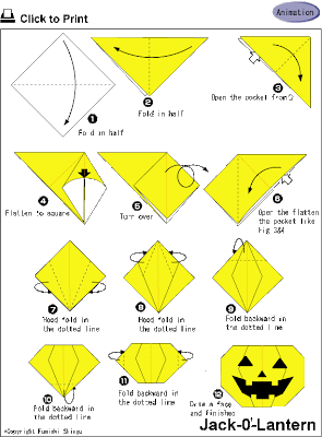 Papiroflexia halloween: Calabaza con diagramas club de diagramas 