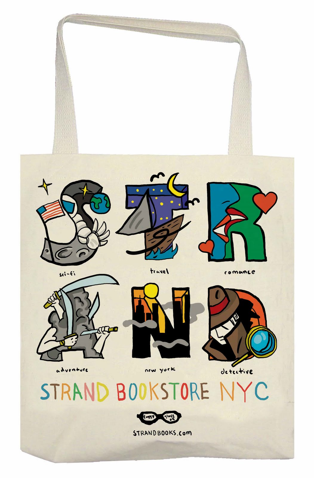 Richard Yoo Foggy Glasses Strand Tote Bag Design Contest