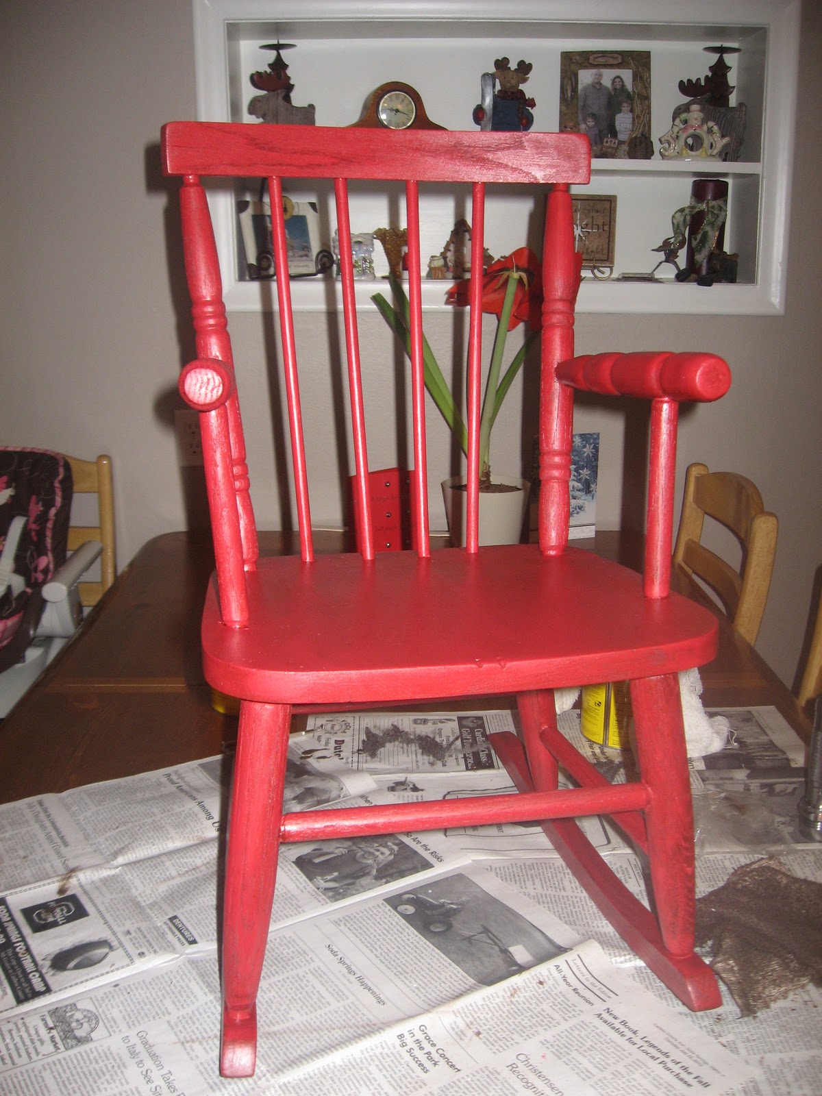 Rural Grace: The Little Red Rocking Chair