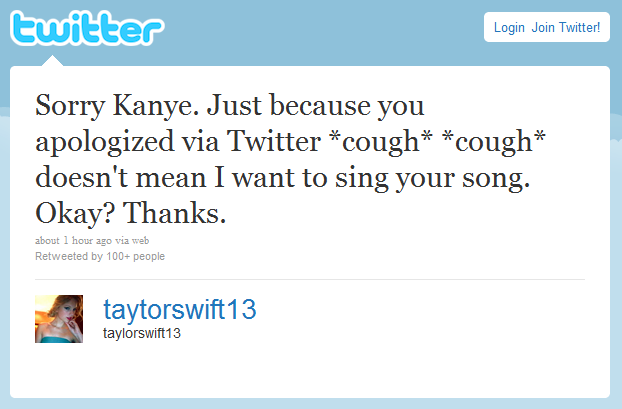PamMichele: Celebrity Quote of the Day: Taylor Swift responds to Kanye ...