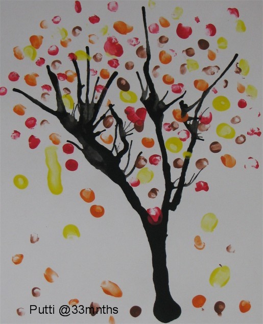 Blow Paint Trees ~ Putti's World -kids-activities