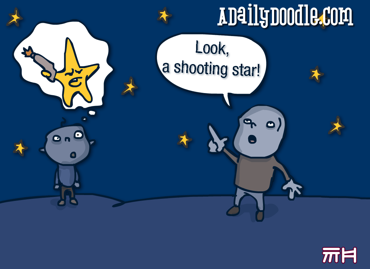 A Daily Doodle shooting star