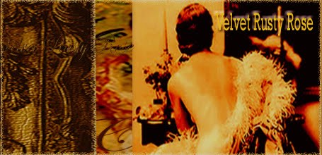 Velvet Rusty Rose - Altered art design