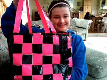 Checkered duct tape bag!