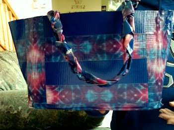 Duct tape tie die purse