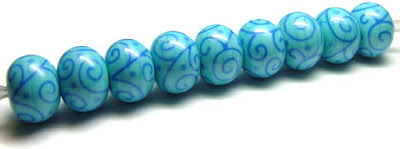 Turquoise Lampwork Glass Beads