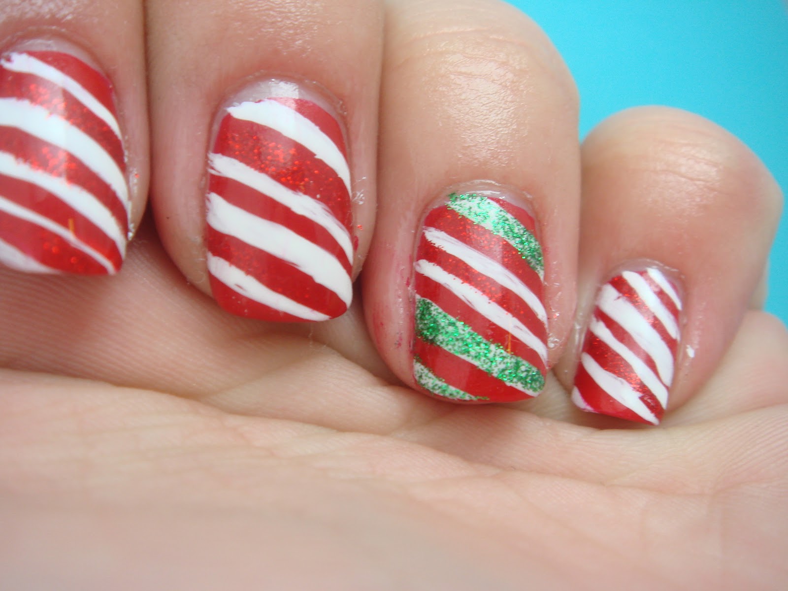 All Nail and Cosmetics Candy Cane Nails!