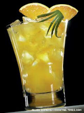 Screwdriver - Vodka suco de laranja e gelo seco