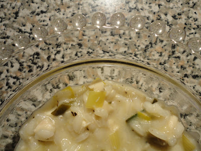 This risotto recipe is filled with lemon, leftover chicken, and leeks, making it perfect to serve as a side dish or as a main dish weeknight dinner.