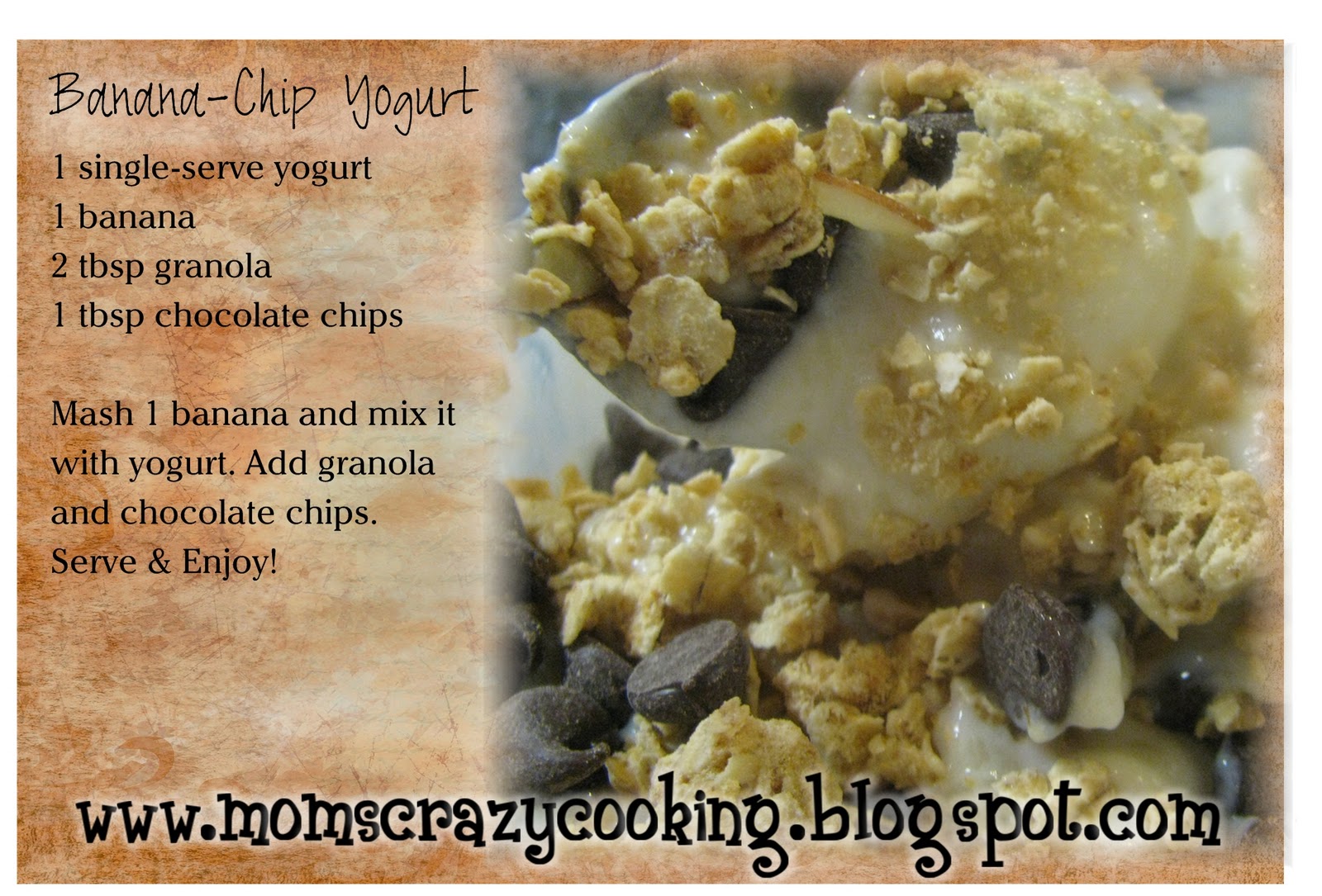 MOMS CRAZY COOKING BananaChip Yogurt