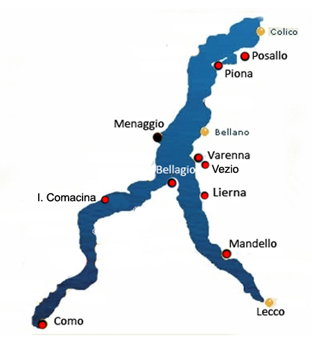 lago di como karta Italia, Tour del Lago di Como : Apuntes de viaje lago di como karta