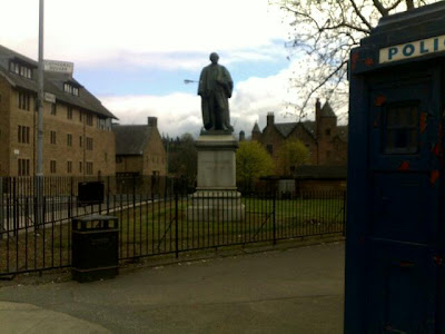 TARDIS parked near the Necropolis in Glasgow 1