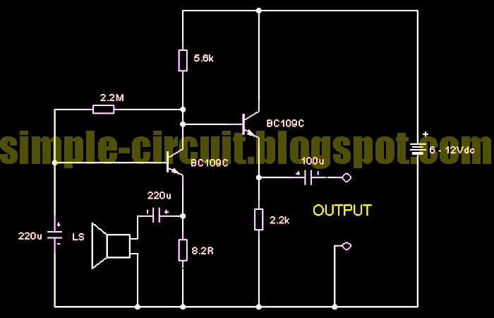Simple Circuit Design: Simple Speaker Microphone Circuit
