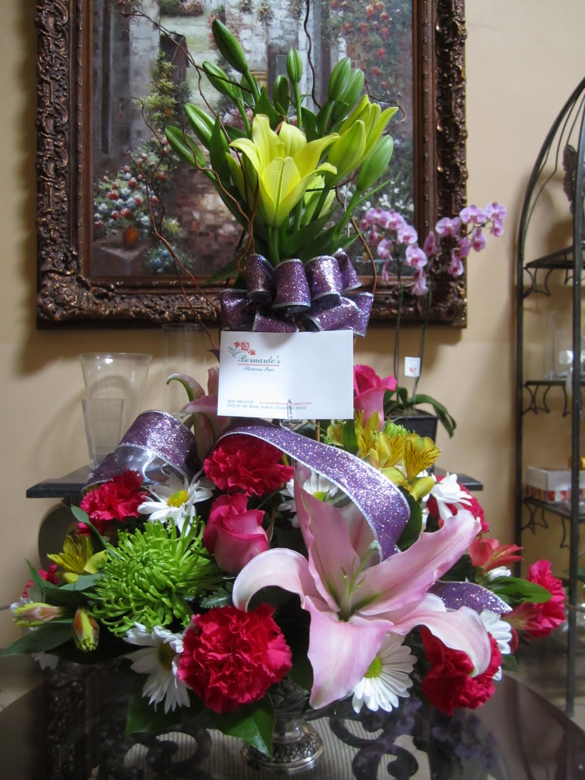 Bernardo's Flowers Topiary Flower Arrangement