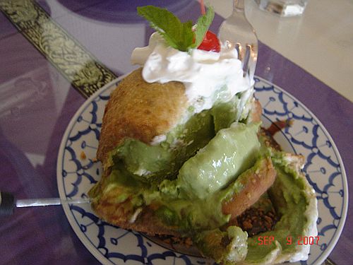 Fried Green Tea Ice Cream at BiggestMenu.com