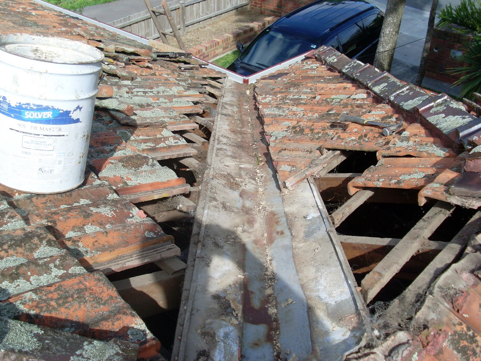 waynes home renos diy Roof work, valley iron replacement