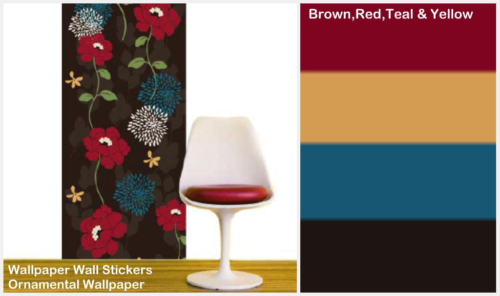 InteriorInstyle Blog PATTERNED WALLPAPER WALL STICKERS. COLOUR OPTIONS