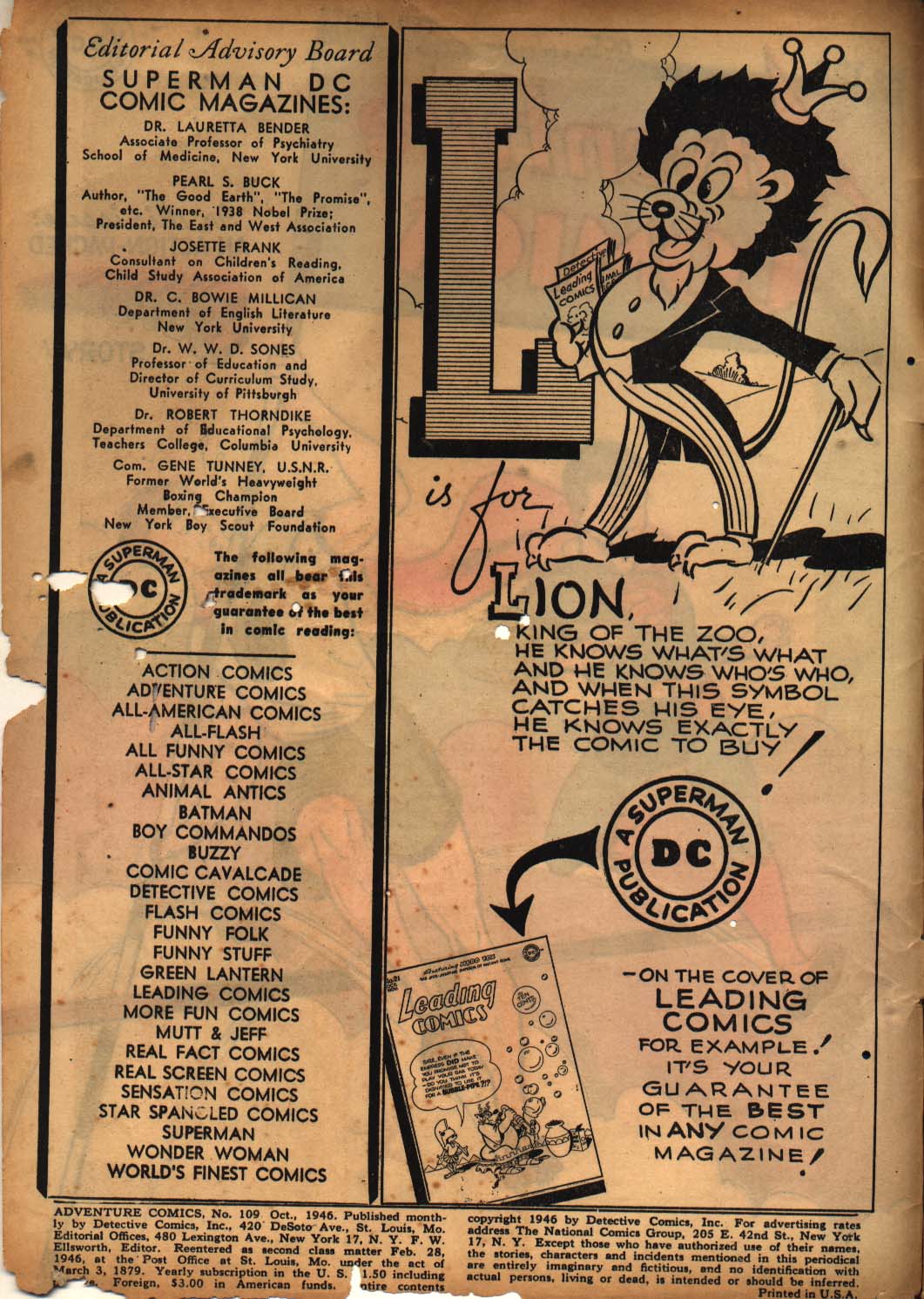 Adventure Comics (1938) issue 109 - Page 2