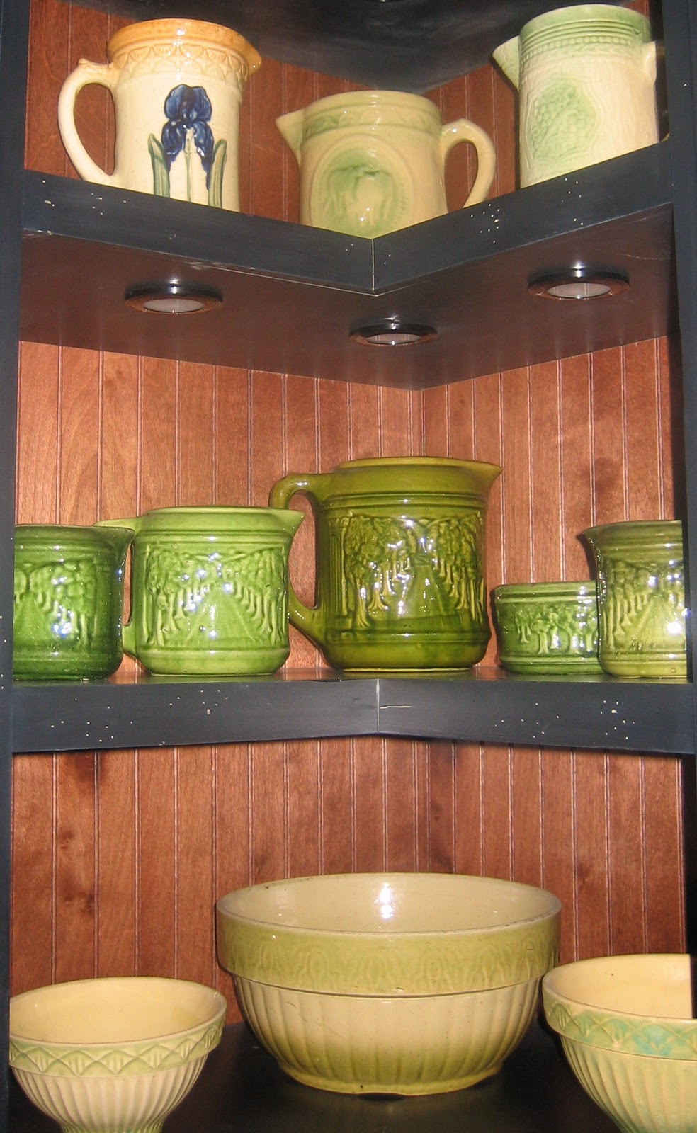 Connecting Pieces McCoy PotteryGreen Stoneware