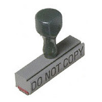 Do not copy without permission rubberstamp