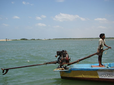 Boy on a boat- Alamparai backwaters