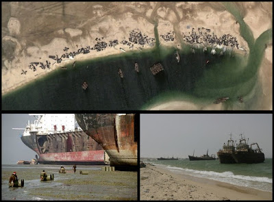 Cementerio de barcos en Mauritania