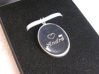 Engraved hair keepsake pendant