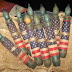 Navy Blue Beeswax Americana Grungy Battery Operated Tapers