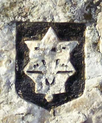 Star of David engraved in rock