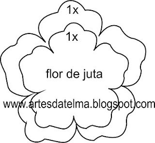 MOLDE DA FLOR DE JUTA