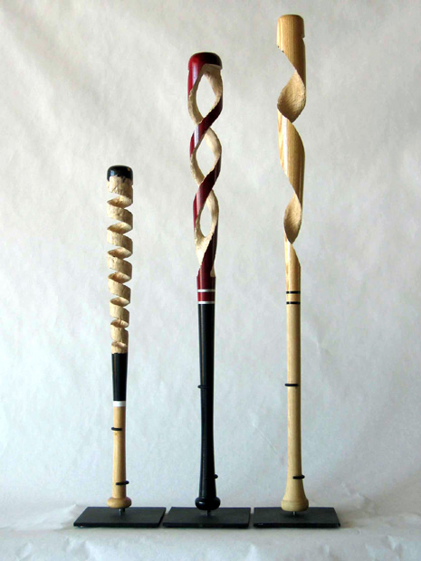 Peter Schuyff Carved Baseball Bats
