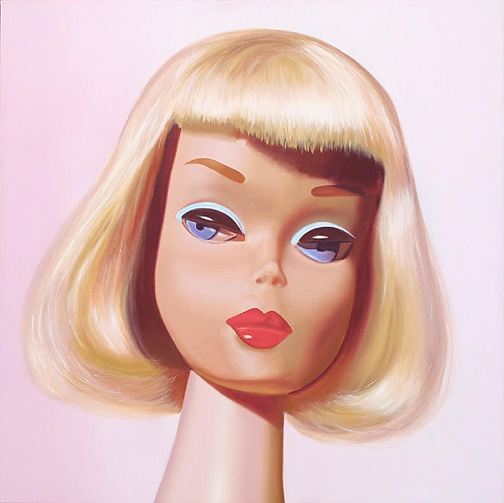 mzgraciev hyper realistic paintings of retro barbies by judy ragagli