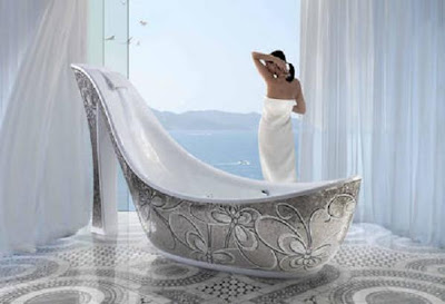 mosaic high heeled bathtubs