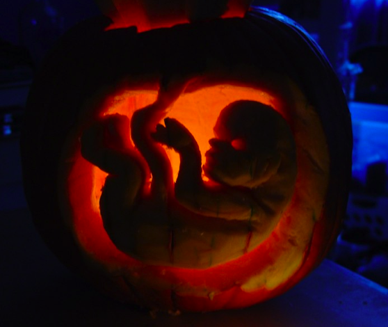 fetus pumpkin carving