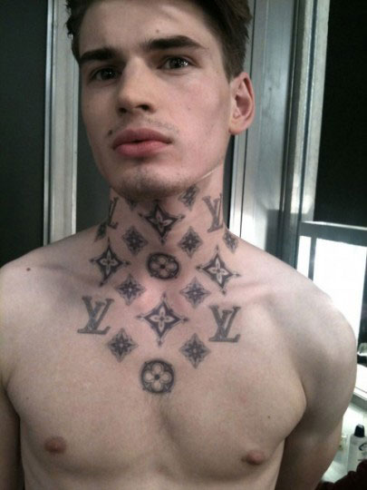 Louis Vuitton tattoos scott campbell runway show