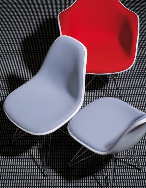 Upholstered Versions of Eames Shell Chairs