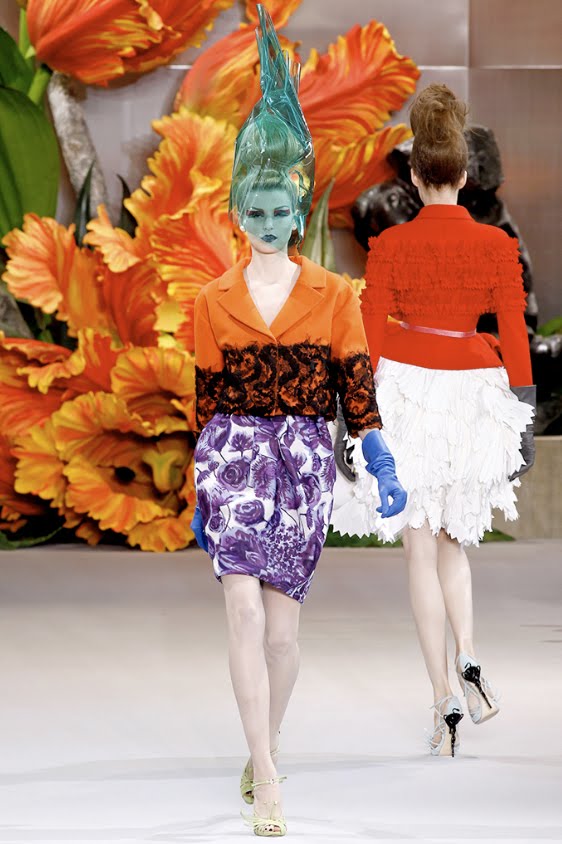 Dior flower dresses couture collection