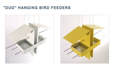 duo hanging bird feeders