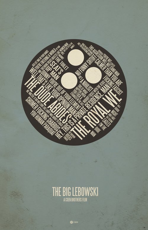 the big lebowski typographic poster