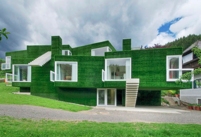 Astroturf Covered Concrete House