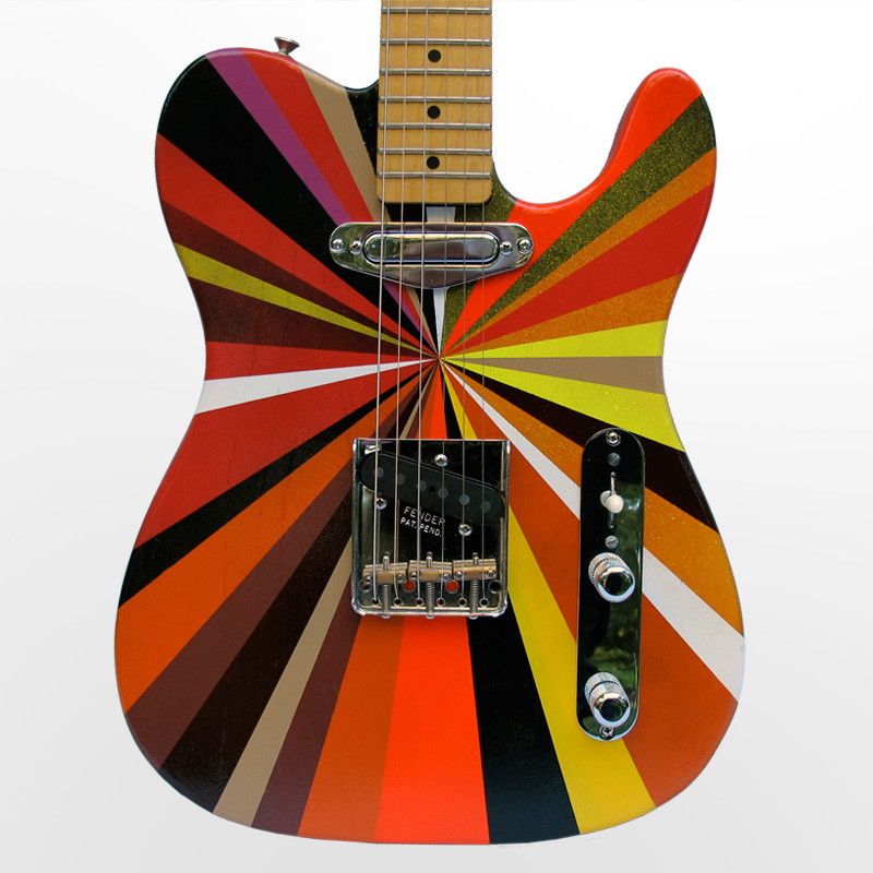 hand-painted telecaster guitar