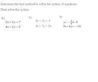 Algebra: Quiz- Determine best method