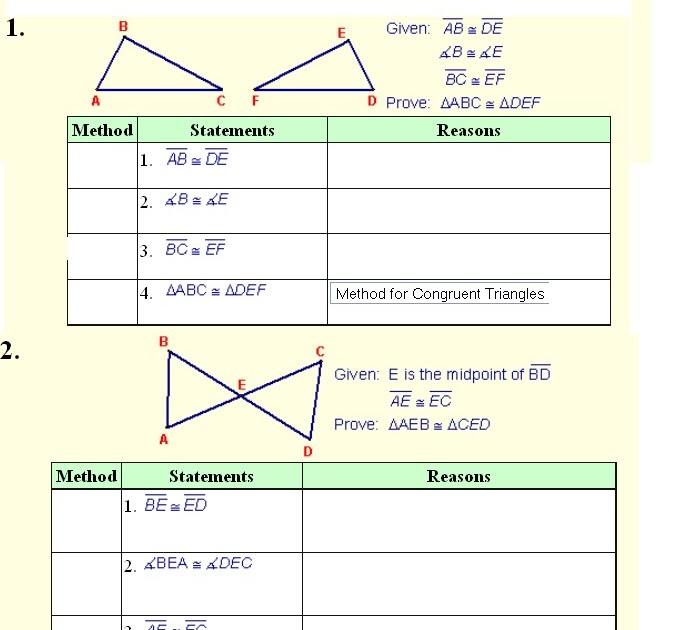 Geometry Practice With Congruent Triangle Proofs