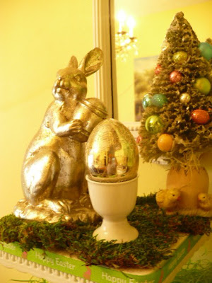 silver Easter bunny