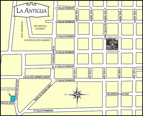 Mapa de Antigua-Chez Daniel