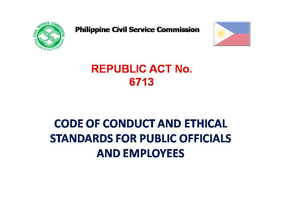 Code of Conduct and Ethical Standards for Public Officials and